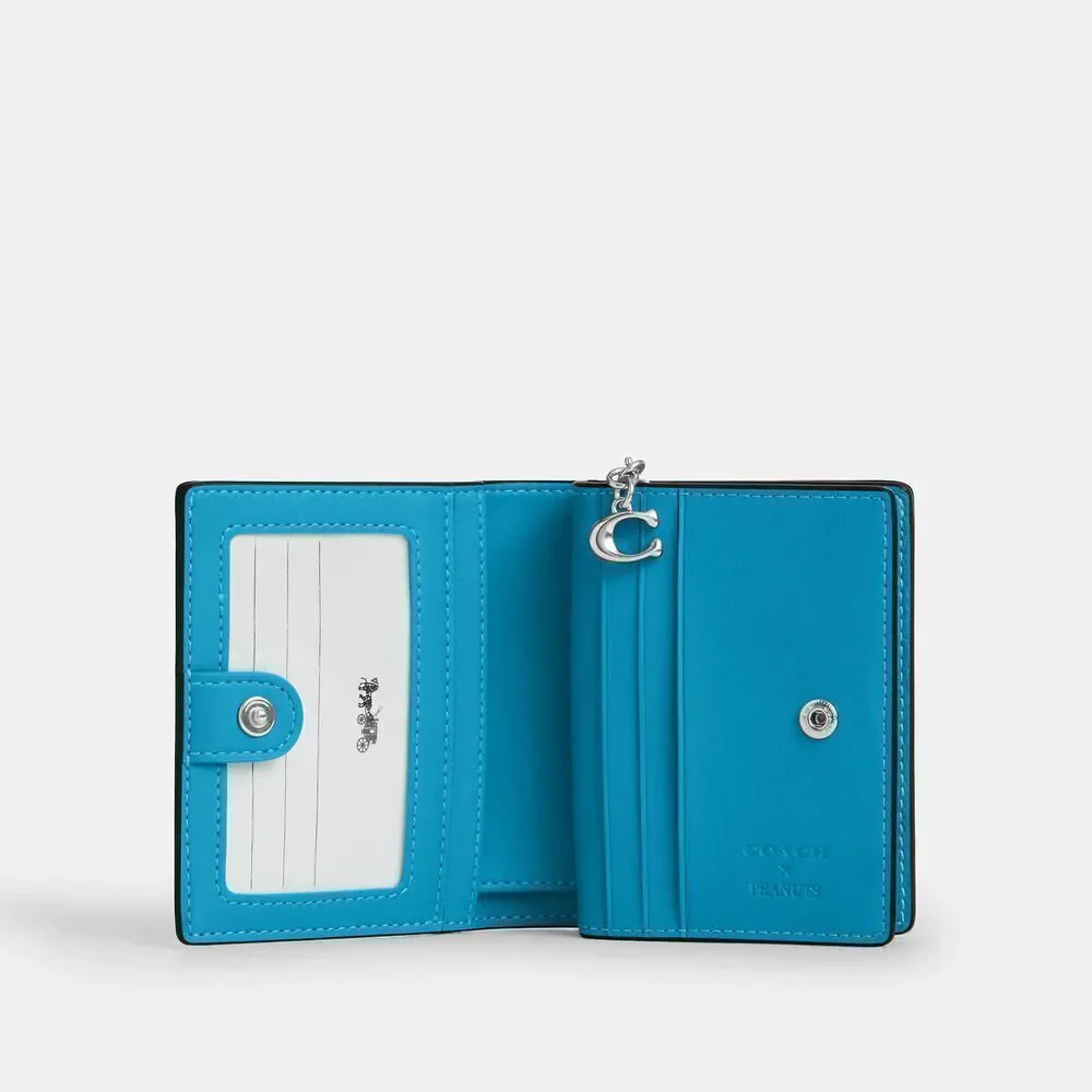 Coach X Peanuts Leather Snap Wallet With Linus Bag Purse - Picture 12 of 13